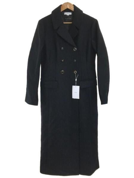 AMERI(アメリヴィンテージ) / チェスターコート/S/ウール/BLK/無地