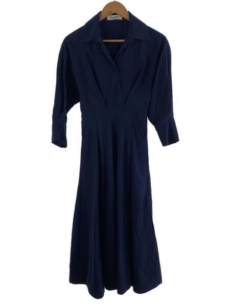 JENNE(ジェンヌ) / 長袖ワンピース/M/ポリエステル/NVY/無地/J20aw