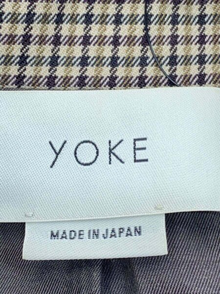 YOKE(ヨーク) / コート/M/ウール/ブラウン/チェック/YK19AW0046C/3WAY 