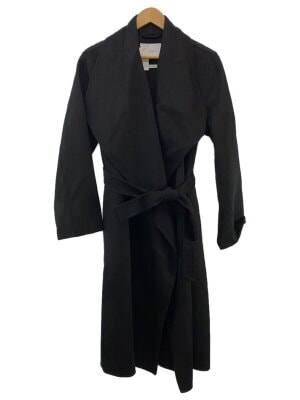 IVY&OAK◇ウールガウンコート/38/ウール/BLK/64-19-0961-137 【二子玉