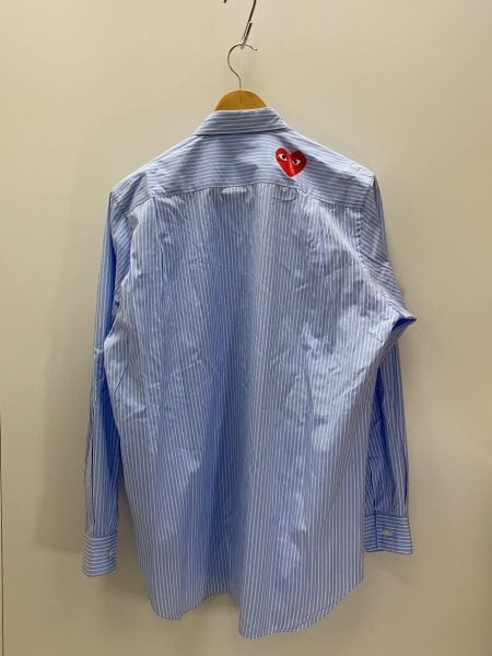 PLAY COMME des GARCONS × THE NORTH FACE / 20AW/Play Blouse/長袖シャツ/M/コットン/BLU/ストライプ/AE-B202// PLAY COMME des GARCONS(プレイコムデギャルソン) / 20AW/Play Blouse