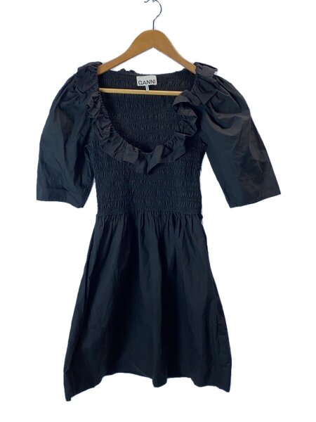 GANNI 半袖ワンピース　34 GANNI(ガニー) / 半袖ワンピース/34/コットン/BLK/6479// | 古着の販売