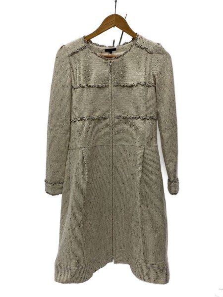 TO BE CHIC トゥービーシック グレーニット フリル ワンピース コート 