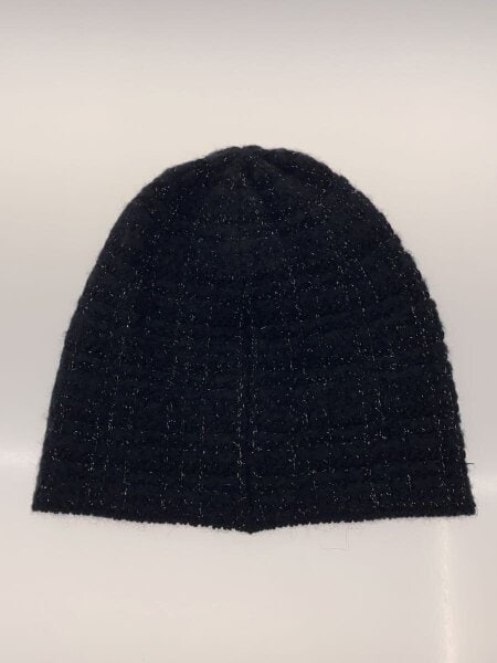 CHANEL(シャネル) / ニットキャップ/--/カシミア/BLK/レディース/ラメ