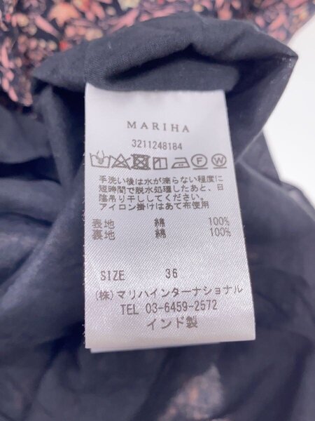 MARIHA(マリハ) / ノースリーブワンピース/36/コットン/BLK/総柄