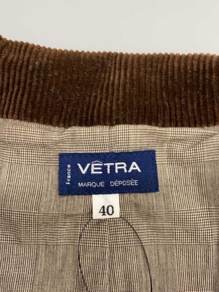 VETRA(ヴェトラ) / テーラードジャケット/40/コーデュロイ/BRW/無地 