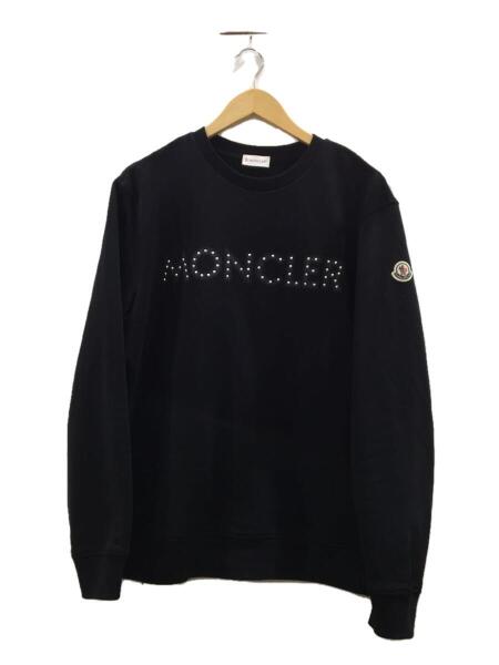 MONCLER(モンクレール) / スタッズロゴスウェット/L/コットン/BLK/無地 