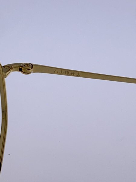 白山眼鏡店　チタン　ゴールド 白山眼鏡店（ハクサンメガネテン） カラーレンズ ボストン型 TITANIUM