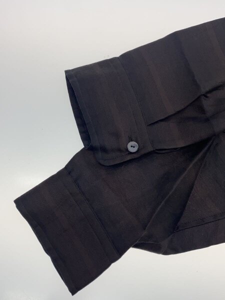LIDNM(リドム) / 23AW/SILK TENCEL BORDER VAREUSE長袖シャツ/S/--/BLK 