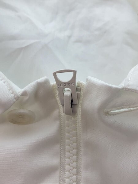 sacai 25-03687M コットンストライプジップボタン半袖 sacai(サカイ) / 半袖シャツ/--/コットン/WHT/25-03687M// | 古着の