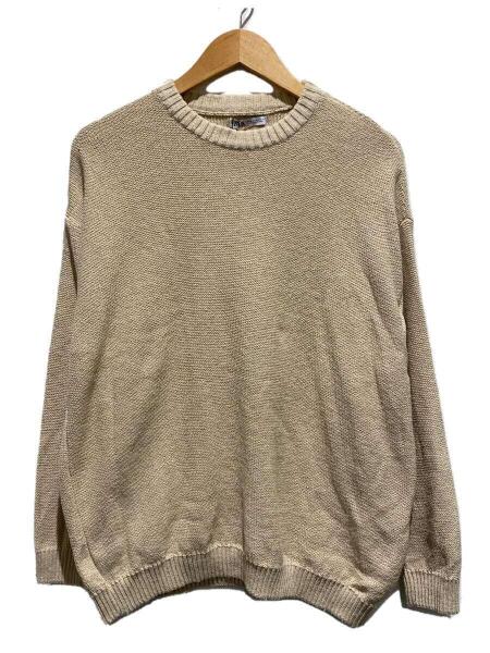 ZARA(ザラ) / クルーネック コットンニット セーター(厚手)/M/コットン 