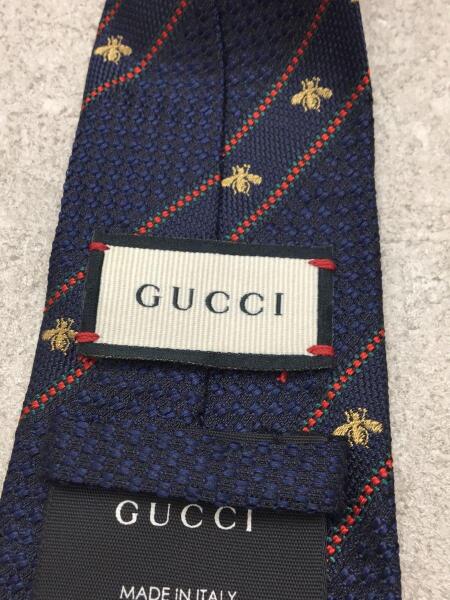 にとびぃ グッチ BLNOBLE セット GUCCI(グッチ) / ビーウェブ/ハチ/ネクタイ/シルク/NVY/総柄/メンズ