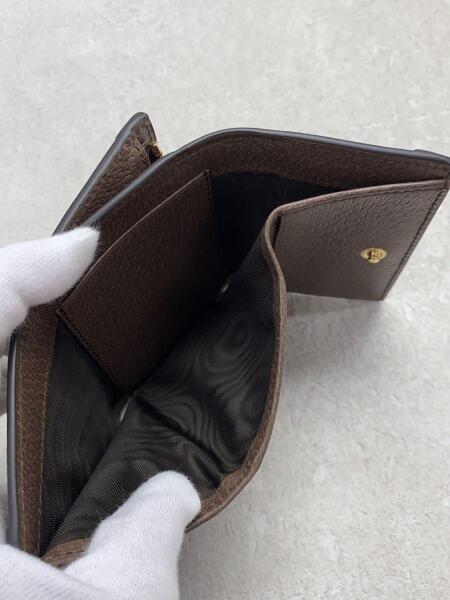 【美品】グッチ 三つ折財布 ブラウン マーモント オフィディア スプリーム GUCCI グッチ 18AW オフィディア GGスプリーム 三つ折り財布 (GUCCI