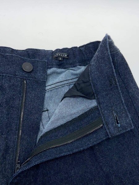 LUDLOW(ラドロー) / 24SS/ベルテッドワイドデニムパンツ/1/コットン