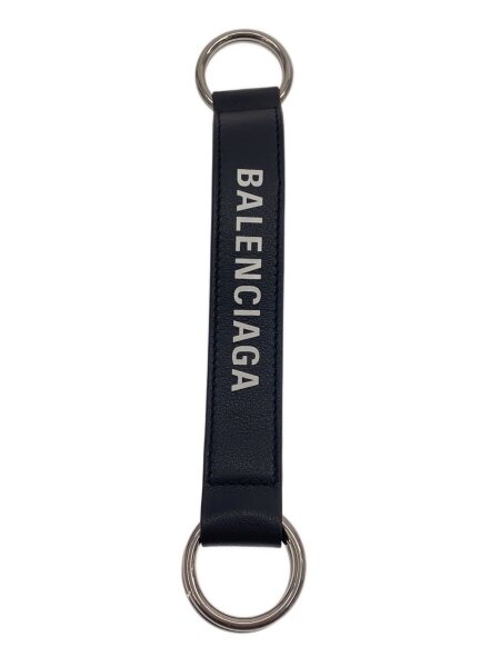 BALENCIAGA(バレンシアガ) / ロゴプリントキーホルダー/レザー/BLK