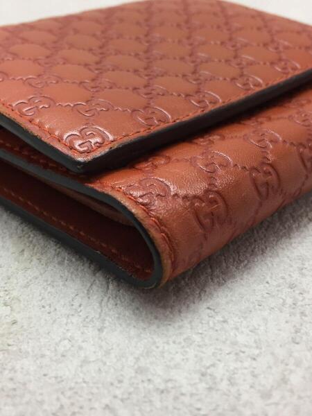 GUCCI(グッチ) / マイクログッチシマ/2つ折り財布/レザー/ORN/無地