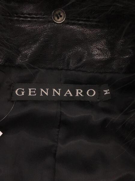 GENNARO(ジェンナロ) / レザージャケット・ブルゾン/M/羊革/BLK | 古着 