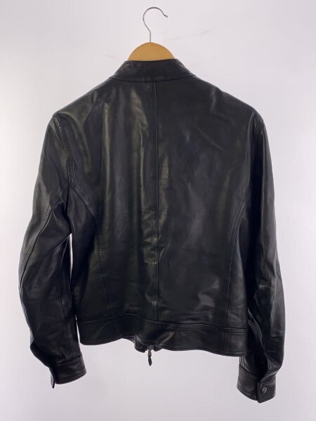 EMMETI エンメティ 羊皮 シングルライダースジャケット 46 ブラック
