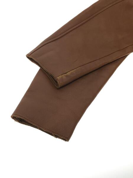 ZARA(ザラ) / レザージャケット・ブルゾン/40/羊革/BRW/無地/スレ有り