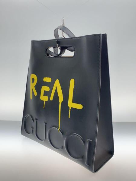 GUCCI(グッチ) / トートバッグ_GUCCIエンボス_ゴースト/レザー/BLK 