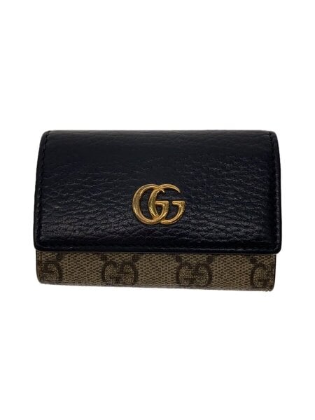 グッチ GGスプリーム GGマーモント キーケース 6連 456118 ブラック