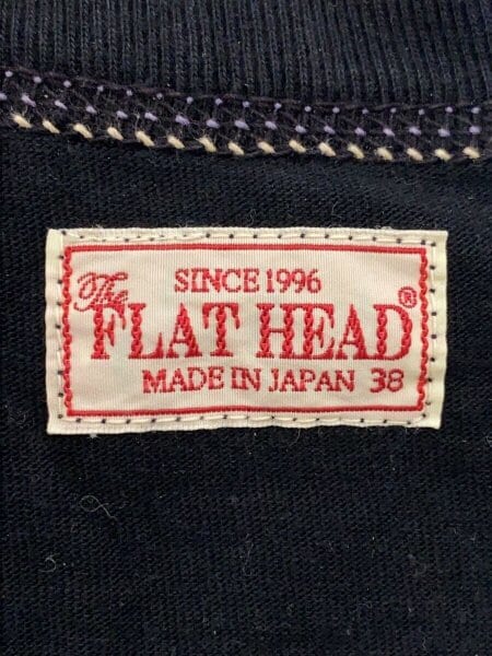 THE FLAT HEAD(ザフラットヘッド) / Tシャツ/38/コットン/BLK/無地