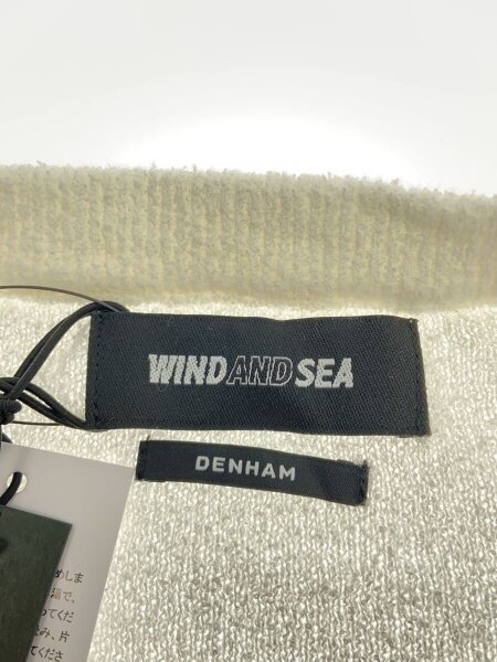 WIND AND SEA × DENHAM / ニット・セーター(薄手)/XL/コットン/CRM/WDS-C-DHM-25-Q4-08 WIND AND SEA(ウィンダンシー) / ニット・セーター(薄手)/XL/コットン