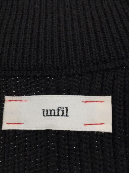 unfil / ニットベスト(厚手)/4/ウール/BLK/ONFL-UM225 unfil(アンフィル) / ニットベスト(厚手)/4/ウール/BLK/無地/ONFL