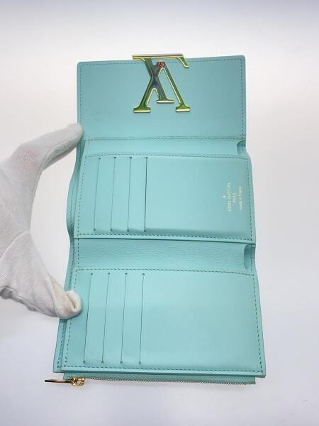 LOUIS VUITTON(ルイヴィトン) / 3つ折り財布/レザー/BLU/レディース
