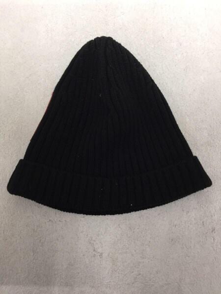 PRADA(プラダ) / ロゴ/ビーニー/ニットキャップ/50/ウール/BLK