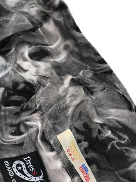 Dress hippy / SMOKE USA L/S SHIRT/長袖シャツ/M/コットン/GRY/総柄 Dress hippy(ドレスヒッピー) / SMOKE USA L/S SHIRT/長袖シャツ/S