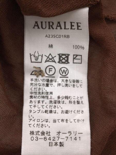 AURALEE(オーラリー) / 23SS/ガーゼカーディガン/1/コットン/ブラウン 