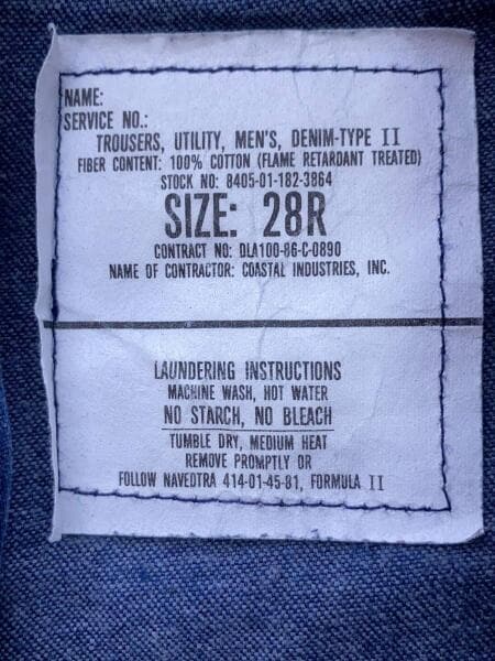 US.NAVY(ユーエスネイビー) / TROUSERS UTILITY MENS DENIM-TYPE2 