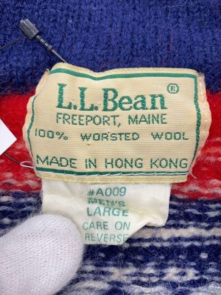 L.L.Bean(エルエルビーン) / 90s/香港製/ハーフジップ/ニット