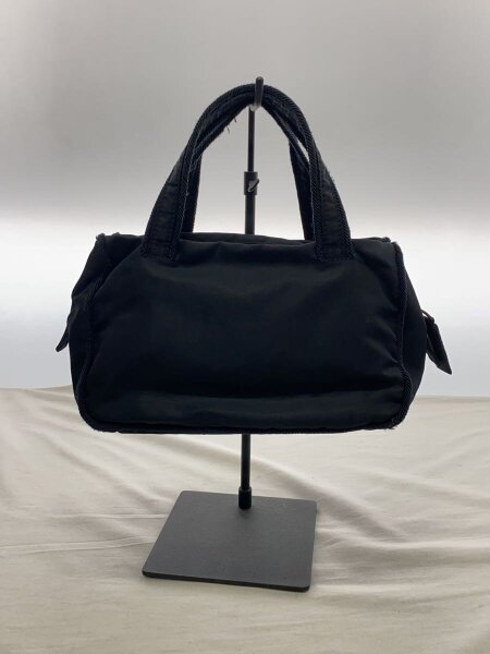 PRADA(プラダ) / ビーズ刺繍/使用感有/ハンドバッグ/ナイロン/BLK