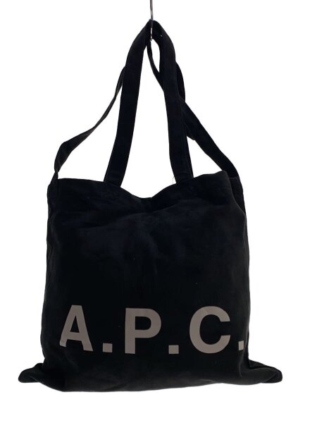 A.P.C.(アーペーセー) / トートバッグ/ベロア/BLK | 中古品の販売 