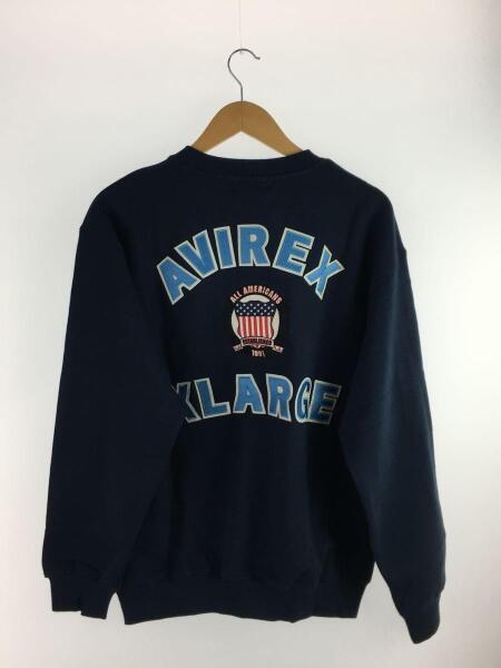 X-LARGE × AVIREX / スウェット/XL/コットン/NVY/無地/101234012027/23AW/CREWNECK SWEAT X-LARGE(エクストララージ) / 23AW/×AVIREX/スウェット/XL/コットン