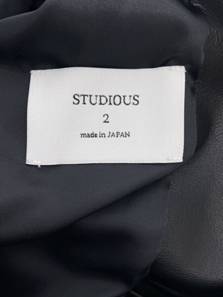 STUDIOUS(ステュディオス) / レザージャケット・ブルゾン/2/羊革/BLK