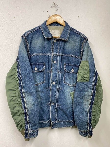 sacai(サカイ) / Denim x MA-1 Jacket/ジャン/3/デニム/IDG/SCM-022