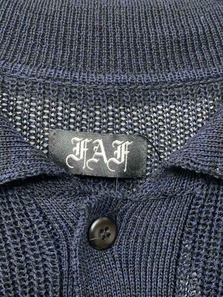 FAF(エフエーエフ) / 25SS/KNIT POLO/ポロシャツ/XL/レーヨン/BLK 