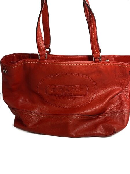 COACH(コーチ) / ロゴ型押し/バッグ/レザー/RED/無地/H1273-19391 