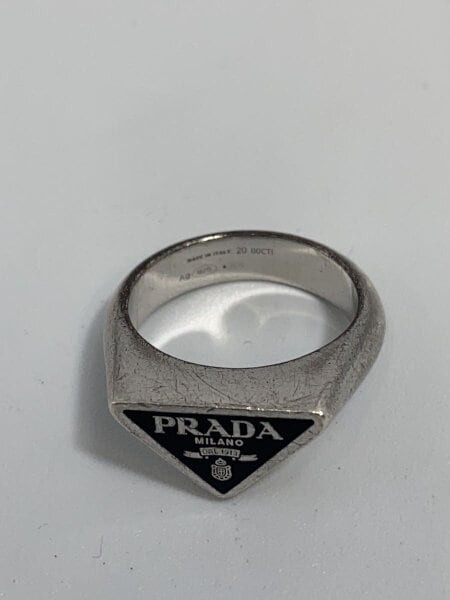 PRADA(プラダ) / トライアングルシンボルリング/SV925/19号/SLV/メンズ 