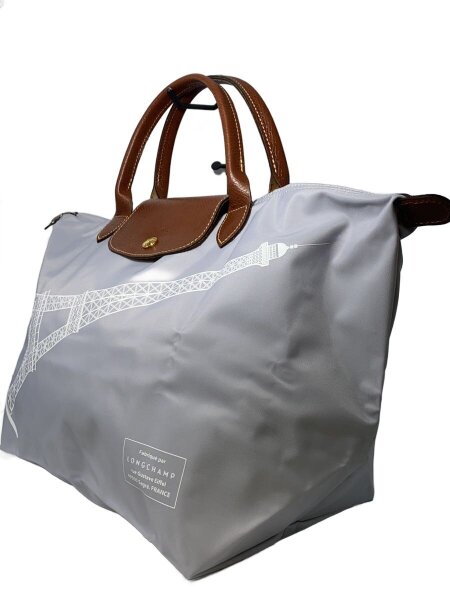 LONGCHAMP(ロンシャン) / トートバッグ/ナイロン/GRY/プリント 