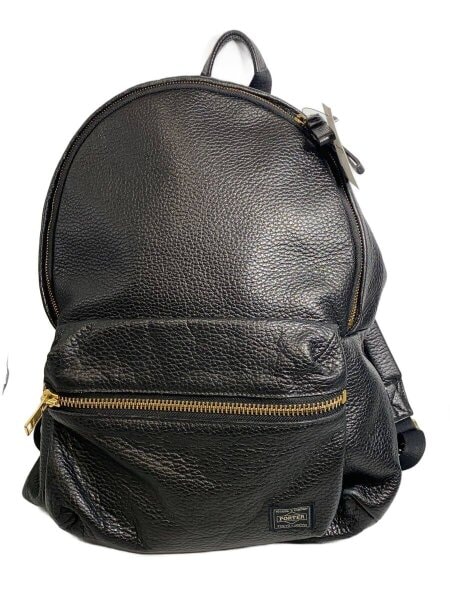 PORTER / ポーター | レザーボトムリュック | ブラック | メンズ PORTER(ポーター) / リュック/レザー/BLK/無地// | 中古品の販売・通販