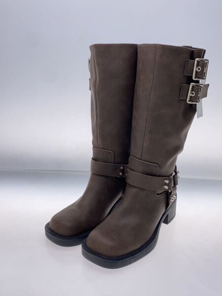 リリーブラウン　バイカーブーツ　ロングブーツ　ブラック　Mサイズ リリーブラウン LILY BROWN バイカーブーツ （BLK） -ファッション通販