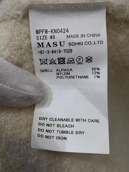 MASU(エムエーエスユー) / ORIGINAL MASU BRUSHED SWEATER/48/アルパカ 