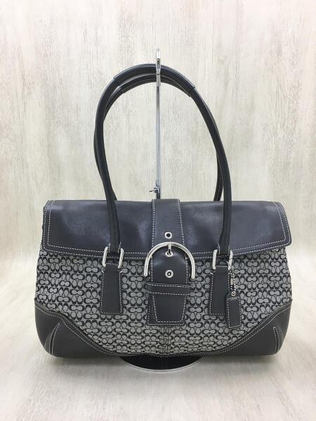 COACH(コーチ) / 6388/シグネチャー/ハンドバッグ/レザー/BLK/総柄 