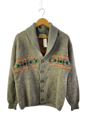 その他ブランド / 70s～/カーディガン(薄手)/M/アクリル/GRY/チェック 70s〜/カーディガン(薄手)/M/アクリル/GRY/チェック 70S ACRYLIC