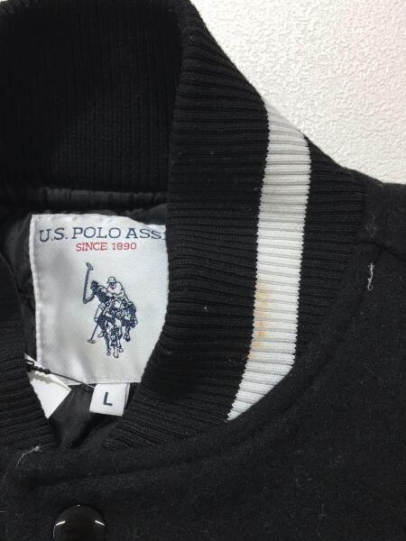 U.S.POLO ASSN.(ユーエスポロアッスン) / スタジャン/L/ウール/BLK 