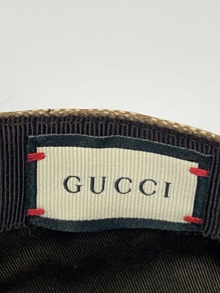GUCCI(グッチ) / キャップ/M/ポリエステル/BRW/総柄/メンズ/200035